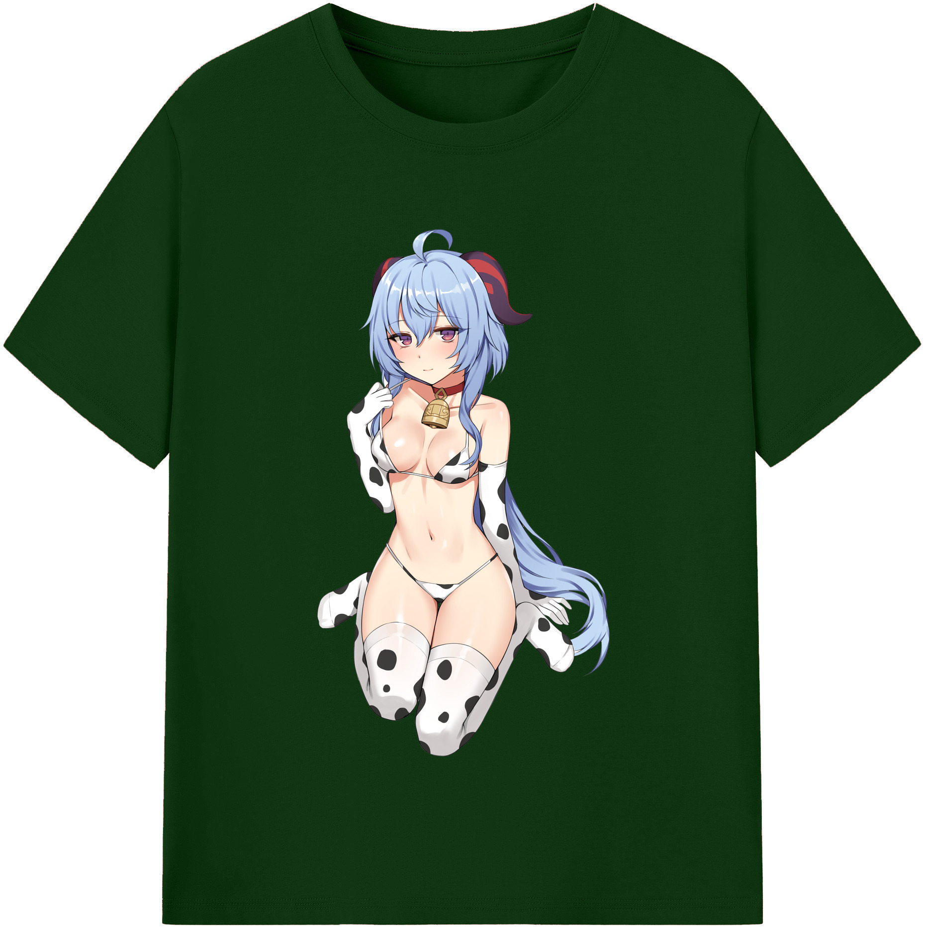 げんし神 甘雨 かんう genshin Ganyu 綿100％半袖Tシャツ（フロントプリント）